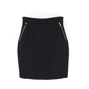 H&M Short‎ Pencil Skirt Womens Size 8 Black Polyester Blend Zipper Pockets
